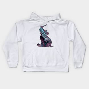 Colorful Elephant With An Ornate Illustration Kids Hoodie